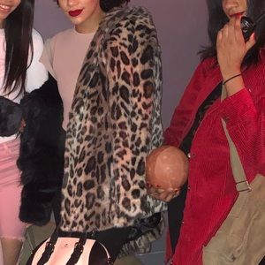 Faux fur cheetah print